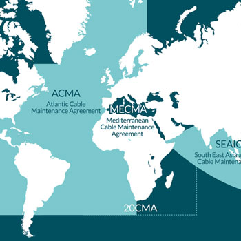Global Marine Subsea Maintenance Agreements Map